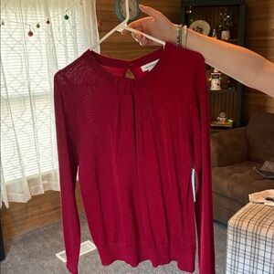 Liz Claiborne Vibrant Red Knit Top